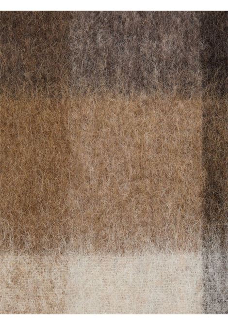 sciarpa mohair a quadri unisex marrone scuro ACNE STUDIOS | CA0084DTJ